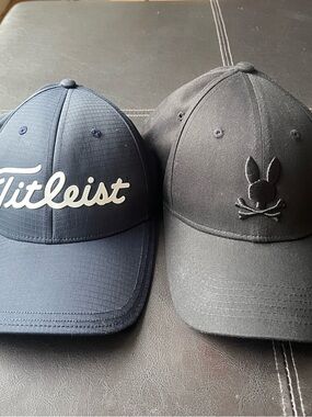 Titleist Navy and Black Adjustable Golf Cap - psycho bunny cap